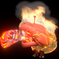 HD render of the Bulblax while it's on fire.