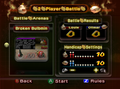 The 2-Player Battle menu.